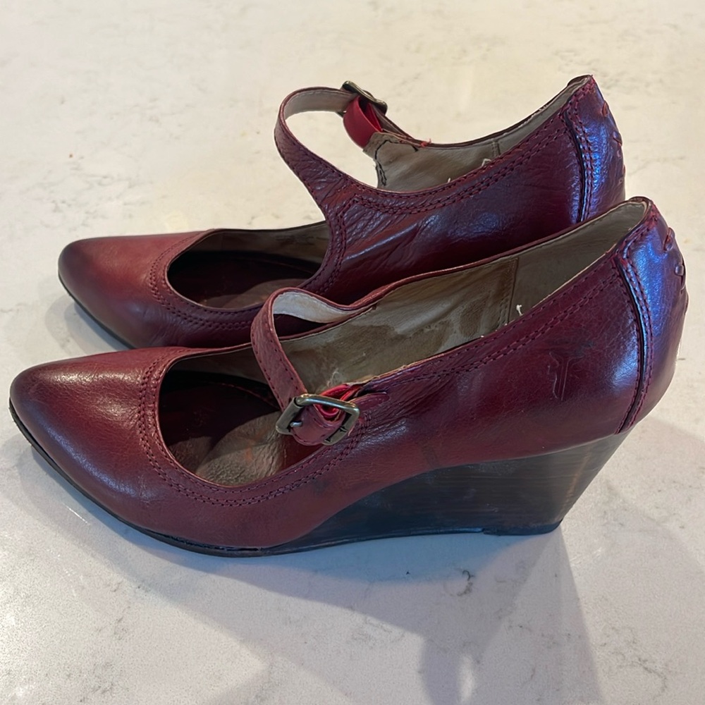 Frye Regina Wedge Mary Jane size 11 gently used had them resoled.